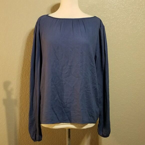 Ella Moss size medium dark teal peasant blouse - Picture 1 of 5